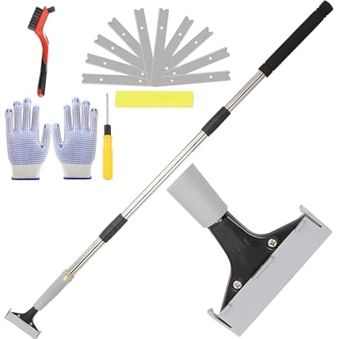 Frebuta Floor Scraper Long Handle Heavy Duty Cover