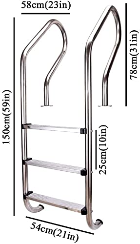 Escalera para piscina de acero inoxidable para piscina enterrada miniatura 5