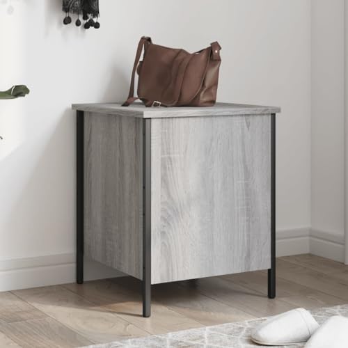 Panca Portaoggetti Grigio Sonoma 40x42,5x50cm Legno Multistrato,Panchetta grigia sonoma con contenitore Portaoggetti multiuso per corridoio, soggiorno e camera da letto Cassapanche e panche per ingres