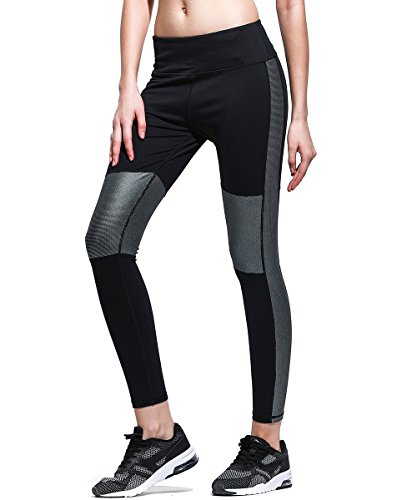SPECIALMAGIC Women Reflective Ankle Yoga Leggings Sports Tights Pants for Dance,Jogging,Running,Gym Black