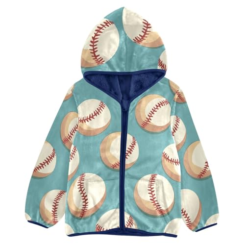 Baseball Girls Fleece Jacket Girls Fall Jacket Girls Zip Up Hoodie Girls Sherpa Jacket 2-10T