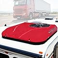 12V/24V RV Rooftop Air Conditioner, 2200W Universal Low-Profile DC Cooling Unit for Truck, Camper, Motorhome, Trailer, Boat, Caravan - Ultra Quiet Operation & Easy Installation red 24V