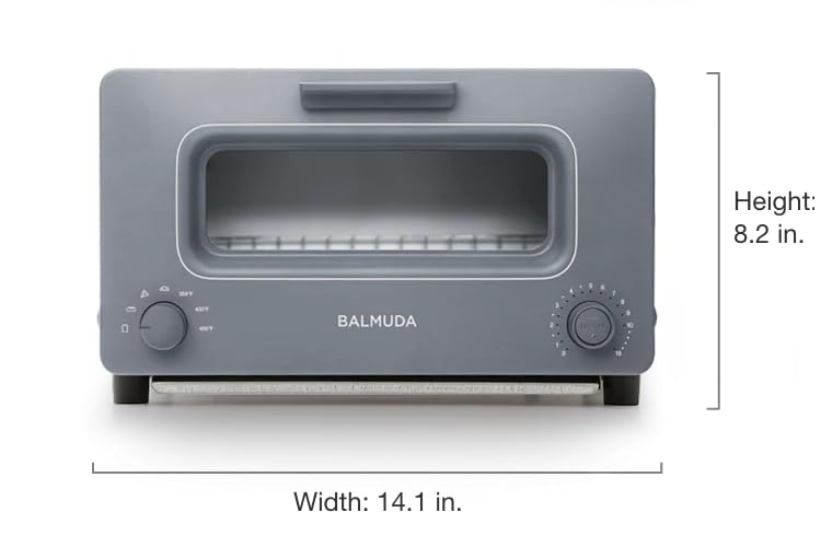 BALMUDA The Toaster | Steam Oven Toaster | Compact Size 14.1