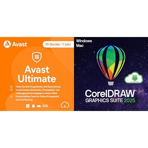Avast Ultimate 2026 | 10 Geräte + CorelDRAW Graphics Suite 2025