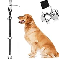 MINGZE Hund Türklingel Hund Glocken Toilettentraining Puppy, Interne Ausbildung Türklingel - Länge Verstellbare Hunde Türglocken (Schwarz)