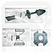 Piesseonline Kit Risparmio Bimby Tm21 1 Ghiera di fissaggio 1 Farfalla Adattabile 1 Spatola Compatibile