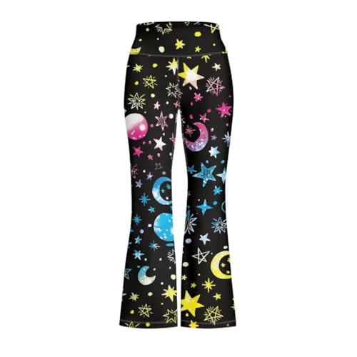 Image of Girls Flare Leggings 5-14T Cute Bell Bottoms for Girl Yoga Pants for Gym