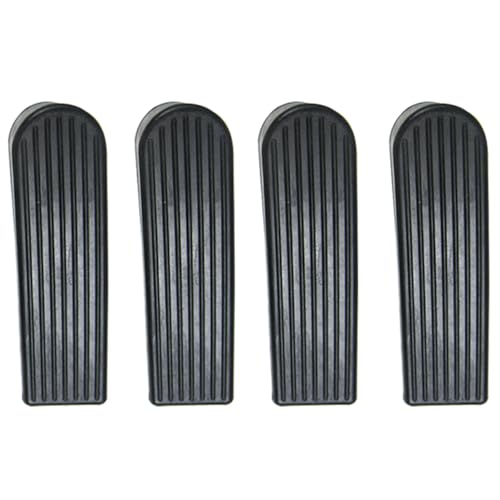 TopHomer 4PCS Door Stoppers for Bottom of Door on Floor, Silicone-Gel Door Stopper Wedge, Floor Sturdy Stackable Door Stops for Carpet Heavy Duty Door, Door Gaps(Black)