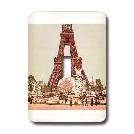 Interrupteur Tour Eiffel 3dRose pour remplacer une plaque murale terne - 3