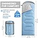 FARLAND Sleeping Bags for Adults Teens Kids with Compression Sack Portable and Lightweight for 3-4 Season Camping, Hiking,Waterproof, Backpacking and Outdoors