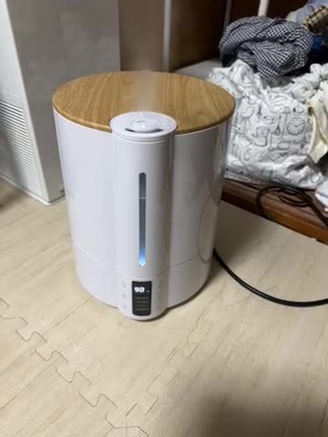 タンスのゲン　ハイブリット式大容量加湿器　木目　ブラック Amazon | タンスのゲン 加湿器 大容量 7L 銀イオンで除菌＆抗菌