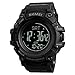 Reloj para exteriores brújula, reloj pulsera electrónico multifunción resistente agua para hombre, elegantes relojes digitales reloj despertador / podómetro/hora mundial/ retroiluminación EL/metrónomo