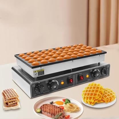 50 Loch Elektro Antihaft Waffeleisen Elektrischer Mini Holländischer Pfannkuchenbäcker 1700 W Pfannkuchen Maker Antihaft Für Den Gewerblichen Gebrauch Zu Hause – Bild 5