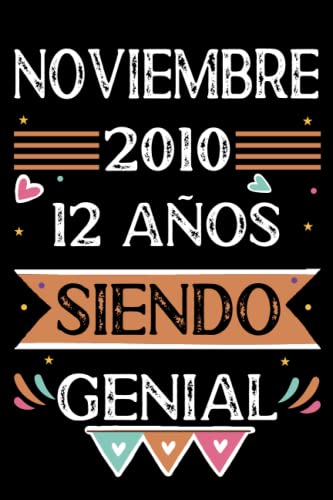 CUADERNO, Noviembre 2010, 12 Años Siendo Genial: Libro de visitas, cuaderno, 110 páginas de felicitaciones, idea de regalo, regalo Para la esposa, novia, mujer, La madre