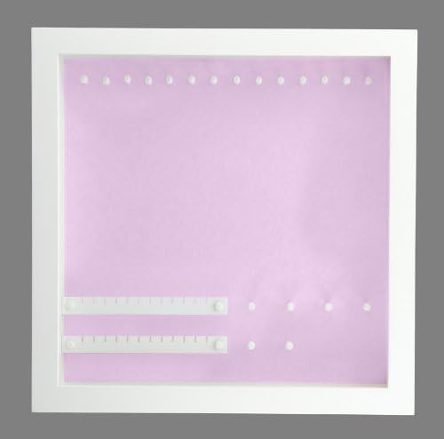 Izzy Jewel Box - Large White Wall-Mounted Earring Necklace Jewelry Organizer Box