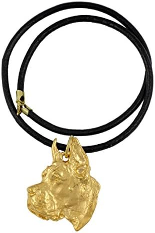 Art-Dog Exclusive Dog Necklace with Gold Plating 24ct - Handmade Masterpiece in an Elegant Case – Gold-Plated Dog Necklaces for Men and Women – Great Dane cropped image 5