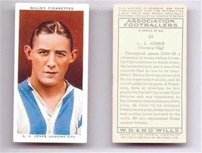 association footballers cigarette cards WILLS 1935 Association Footballers Coventry City JONES football cigarette  card : Amazon.co.uk: Sports & Outdoors