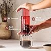 AeroPress Clear Coffee Press – 3 In 1 Brew Method Combines French Press, Pourover, Espresso, Full Bodied Coffee Without Grit or Bitterness, Small Portable Coffee Maker for Camping & Travel, Red