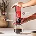 AeroPress Clear Red Coffee Press - All-in-One French Press, Pour-Over & Espresso Style Manual Brewer, 2 Min Brew for Less Bitterness, More Flavor, Small Portable Coffee Maker, Travel & Camping