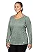 RBX Active Women's Plus Size Long Sleeve Workout V-Neck T-Shirt Green 2X