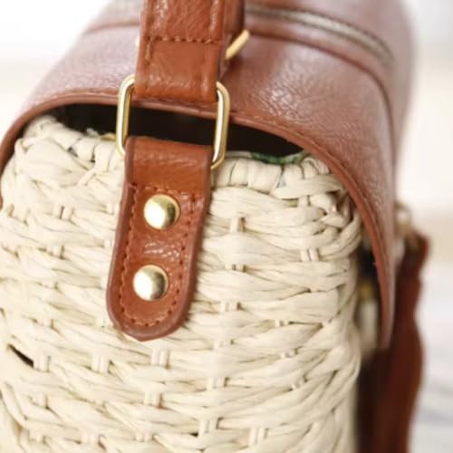 Bolsa Feminina De Palha Pequena Tiracolo Transversal Moda Verão Campo Praia