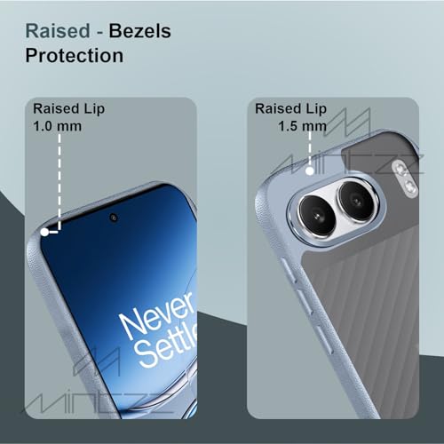 Image of MINTZZ Ultra-Hybrid Shockproof Back Cover Case for OnePlus Nord 4 | Camera Protection Bump | Premium Grip | Shockproof Back Cover for OnePlus Nord 4 Grey