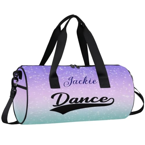 Bardic Personalized Dance Bag Gym Bag for Girl Custom Duffel Overnight Bag Travel Duffel Bag Customized Sports Gym Bag Duffel Bag for Kids Gifts - DANCE