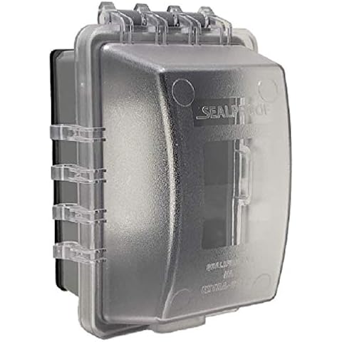Sealproof Deep Base for Vinyl Siding and Recessed Surfaces While in Use Lockable 1-Gang Outdoor Exterior Outlet Cover | Horizontal/Vertical Weatherproof Extra Duty Bubble Cover Cover