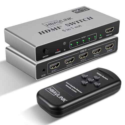 HDMI Switch 5 in 1 Out 4K 60Hz HBAVLINK 5 Port HDM Review: Everything You Should Observe