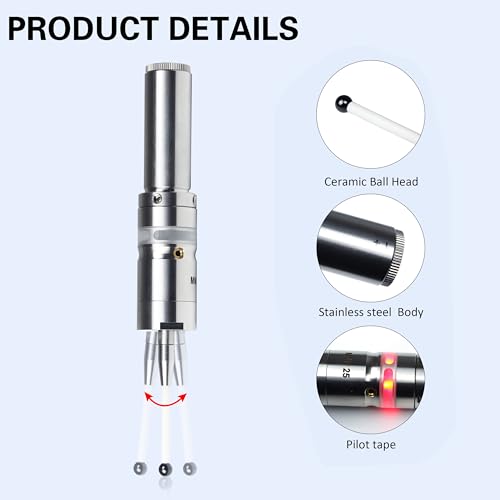 XUNKUNER MMP25 3D Photoelectric Touch Probe Edge Finder,Accuracy 0.001mm,with Ceramic Probe, X,Y,Z Axis Measurement Centering Rod Trigger Sensor Tool Dividing Rod for CNC Lathe Center - Thumbnail 4
