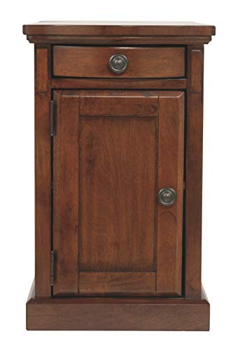 Signature Design by Ashley Laflorn Traditional Chair Side End Table with 2 USB Ports & Outlets, Medium Brown - Image 14