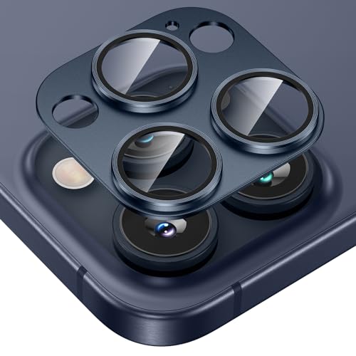 Image of Tensea Camera Lens Protector for iPhone 15 Pro /iPhone 15 Pro Max, Metal Aluminum Alloy Tempered Glass Camera Screen Protector Accessories, Case Friendly for iPhone 15 Pro / 15 ProMax 2023