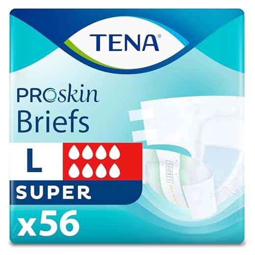 Tena ProSkin Unisex Incontinence Adult Diapers, Maximum Absorbency, Large, 56 ct