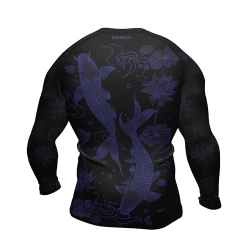 Koi Fish Jiu Jitsu Rash Guards Men's Long Sleeve Rash Guard Compression Shirt for MMA BJJ Jiu Jitsu Grappling3