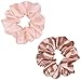12 Pcs Satin Silk Hair Scrunchies Soft Hair Ties Fashion Hair Bands Hair Bow Ropes Hair Elastic Bracelet Ponytail Holders Hair Accessories for Women Girls (4.5 Inch, Assorted Classic color)
