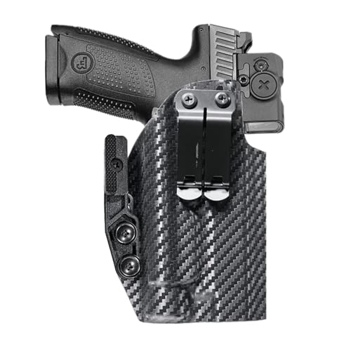 Kydex Lightbearing Holster for CZ P10c P10f p10 c f s Compatible with Streamlight TLR-1 HL TLR-1s TLR1 1000-Lumen Tactical Weapon Light Flashlight IWB Claw Kit Concealed Carry