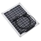 BTOSEP Kit caricabatterie a pannello solare ad alta conversione da 15 W, con controller da 40 A, per auto e moto, portatile, leggero
