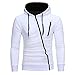 Produktbild Honestyi Herren kapuzenpullover, Herren Langarm Hoodies Sweatshirt Tops Jacke Mantel Abnutzung kapuzenpullover (XL, Weiß)