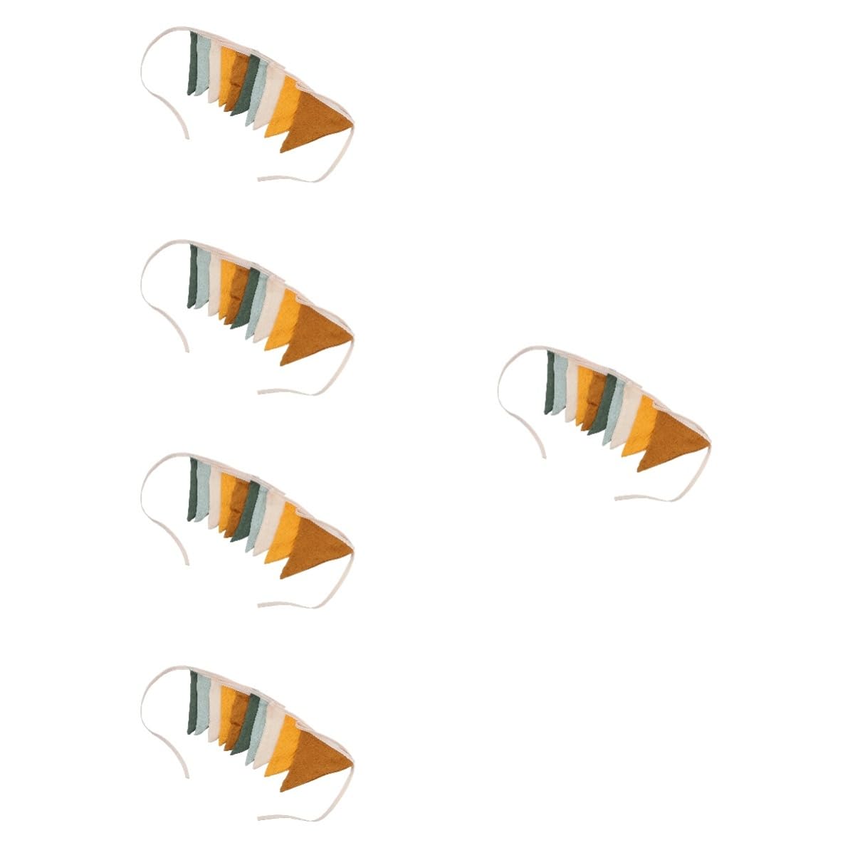 Ciieeo Banderole Drapeau 5 Ensembles Banderole Décoration Guirlande Fête Suspendus Décor Anniversaire Bannière Fête Bruant Bannière Décorative Bannière Suspendus Bannière Triangle Drapeaux Coton