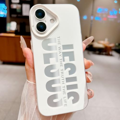 Cadeau chrétien coque iPhone 17 Jésus-Christ blanc
