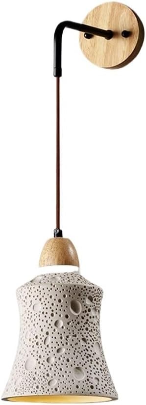Nordic Japandi Wall Sconce, Concrete Bell Shape Industrial Wall Lights,Gray Cement Wall Lamp,E27 Adjustable Indoor Wall Mounted Light Fixture for Bedroom Living Room Hallway Restaurant Parlor