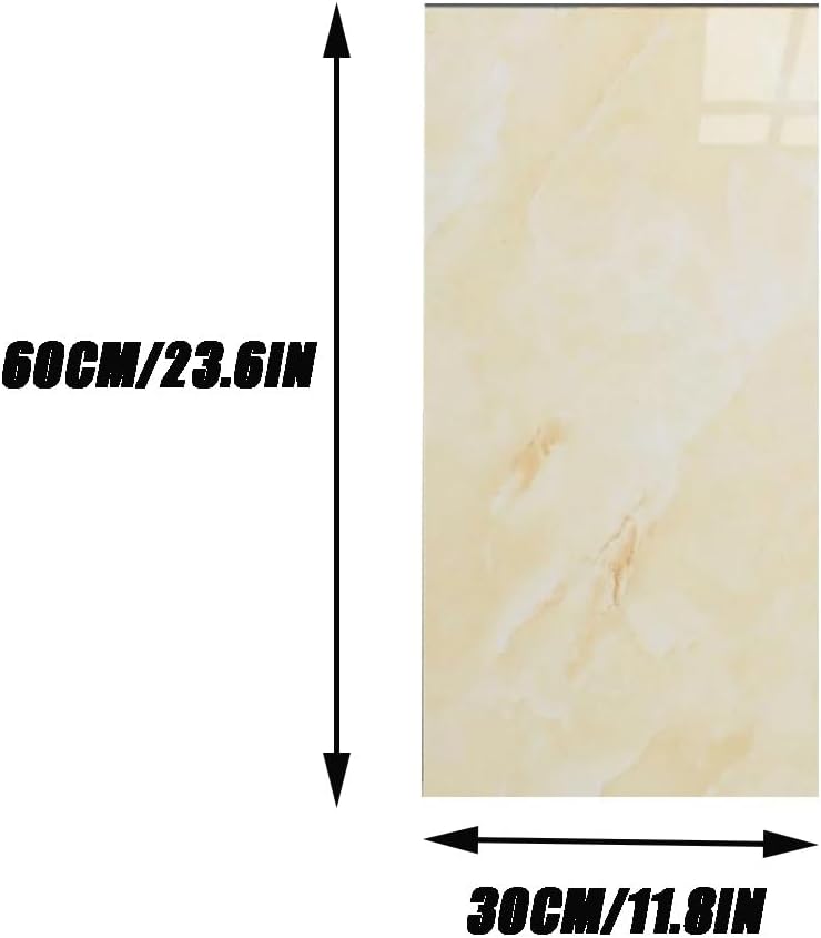 Peel-and-Stick Marble-Style Tile Wall Panels for Kitchen/Bathroom Room Decoration with Waterproof Performance(White,Medium)