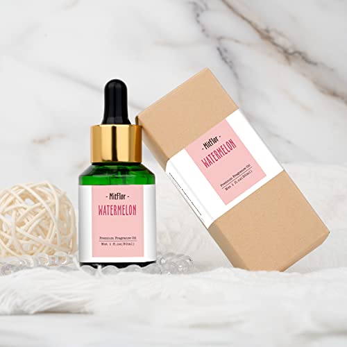 Image of Watermelon Fragrance Oil, MitFlor 30ml Single Scented Oil, Large Size Premium Fragrance Oil for Soap & Candle Making, Fruity Diffuser Oil Scents