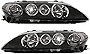 Evan-Fischer Headlight Set Compatible with 2006-2008 Mazda 6 Left Driver and Right Passenger Side Halogen