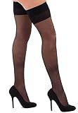 krautwear Damen Strumpfhose Offen Netzstrümpfe Halterlose Netz Straps Strümpfe Elegant Sexy Netzstrumpfhose Hoher Bund Schwarz Rot Weiss Neon Pink Grün Kostüm Fasching Karneval 80er (190-black)