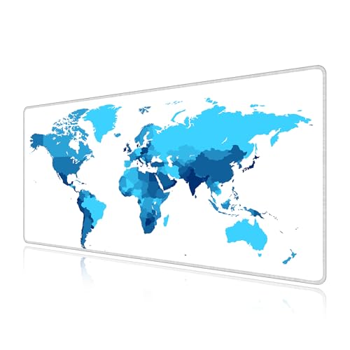 LL-COEUR Carte du Monde XXL Tapis de Souris Gaming Lavable 70x30x0,3cm Grand sous Main Bureau Clavier Multifonction Mouse Pad pour Jeux, Ordinateur et Bureau XXXL