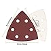 SPEEDWOX 50 Pcs Triangle Sanding Pads Hook and Loop 320 Grit Oscillating Sanding Pad 90mm 6 Holes Fit 3-1/2 Inches Oscillating Multi Tool Detail Sander Sandpaper Triangle Sanding Discs Sanding Tool