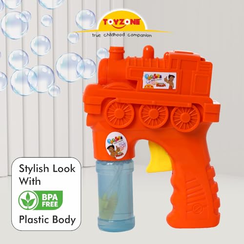 Image of Toyzone Chhota Bheem Engine Bubble Gun-Portable Bubble Maker | Bubble Machine | Outdoor & Indoor Activity Toy |Colorful Bubbles | Cool Bubble Toy for Girls & Boys