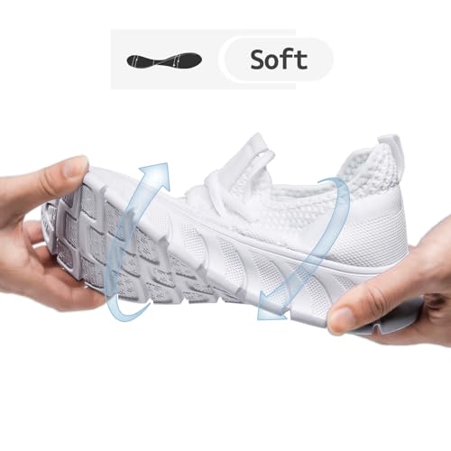 Men Tennis Shoes Running Shoes - Gym Sneakers Shoes Walking Workout Shoes Non Slip Walking Athletic Slip on Breathable Mesh Comfortable Lightweight Casual Sports Fashion Shoes - Image 6