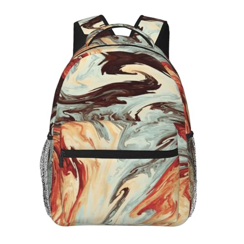 Mochila de senderismo EdWal de mármol marrón: de la oficina a la montaña con estilo impermeable